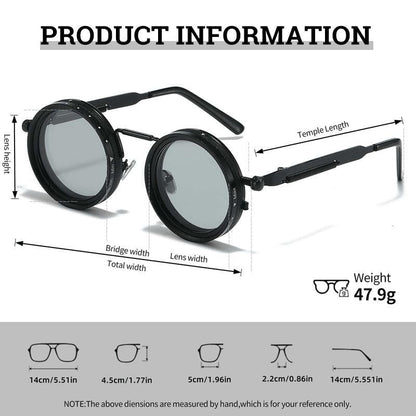 Adjustable Rounded Lenses Retro Sunglasses