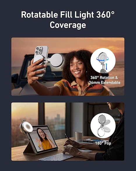 TELESIN - Magnetic Selfie Ring Light